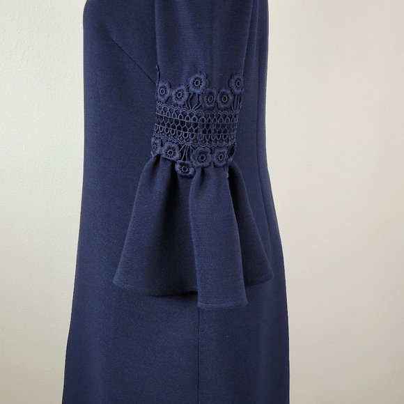 ELIZA J sheath off shoulder dress blue Sz 10P - Picture 3 of 8